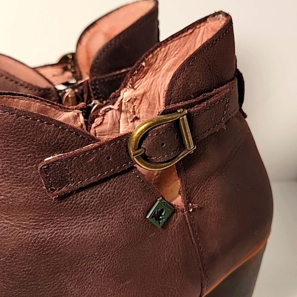 El Naturalista Colibri Bootie Ankle Boots Block Heels Side Zip Brown Leather 40 - Picture 10 of 16